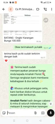 Testimonial Papan Bunga cihawuk
